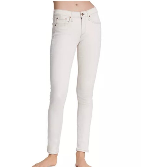 rag & bone Cate Mid Rise Ankle Skinny Jeans in Ecru Size 25 - NWT - Picture 1 of 9